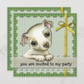 Kleine uitnodiging voor chihuahua (Voorkant / Achterkant)