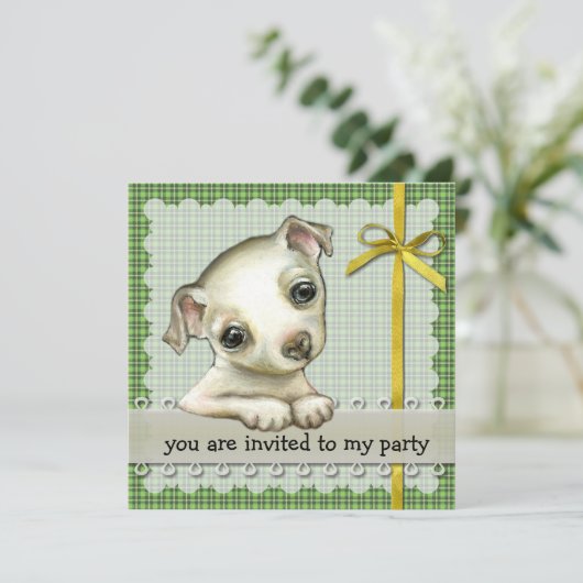 Kleine uitnodiging voor chihuahua (Staand voorkant)