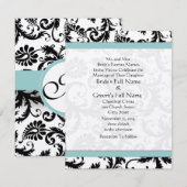 Kleine uitnodiging voor een huwelijk van 4 x 5 zwa (Voorkant / Achterkant)