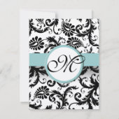 Kleine uitnodiging voor een huwelijk van 4 x 5 zwa (Achterkant)