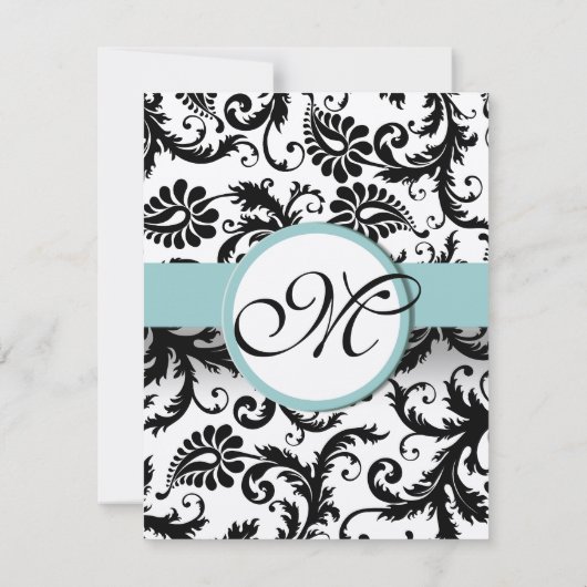 Kleine uitnodiging voor een huwelijk van 4 x 5 zwa (Achterkant)