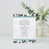 Kleine uitnodiging voor een huwelijk van 4 x 5 zwa (Staand voorkant)