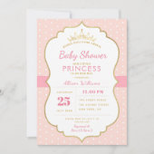kleine uitnodiging voor prinses baby shower (Voorkant)