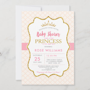 kleine uitnodiging voor prinses baby shower