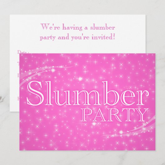 kleine uitnodigingen van de partijen : starshine (Voorkant / Achterkant)