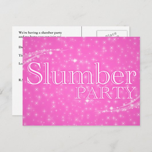 kleine uitnodigingen van de partijen : starshine (Voorkant / Achterkant)