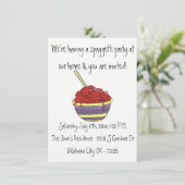 kleine uitnodigingen van de spagetti - partij (Staand voorkant)