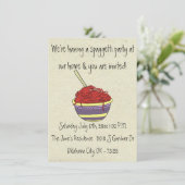 kleine uitnodigingen van de spagetti - partij (Staand voorkant)