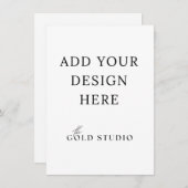 Kleine uitnodigingslege Sjabloon (4.5 x 6.25) Kaart (Voorkant / Achterkant)