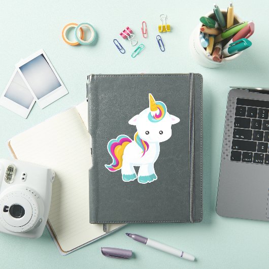 Kleine Unicorn, Cute Unicorn, Magic Unicorn Sticker (iPad Cover)