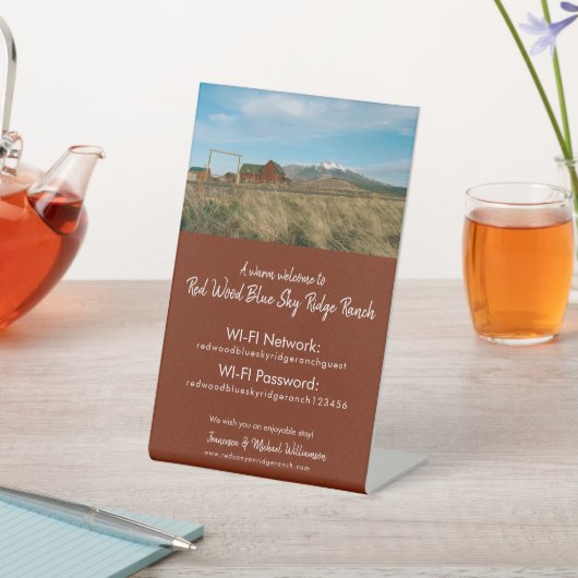 Kleine vakantiewoning WIFI-toegang - Aangepaste fo Reclamebord Met Voetstuk (Insitu)