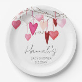 Kleine Valentijn Baby shower Papieren Bordje (Voorkant)