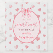 Kleine Valentijn Baby shower Wijn Etiket (Enkel label)