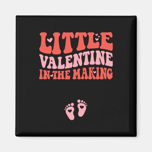 Kleine Valentijn in de maak Valentijnsdag zwangers Magneet (Voorkant)