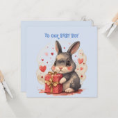 Kleine Valentijn jongen  Kaart (Voorkant / Achterkant in situ)