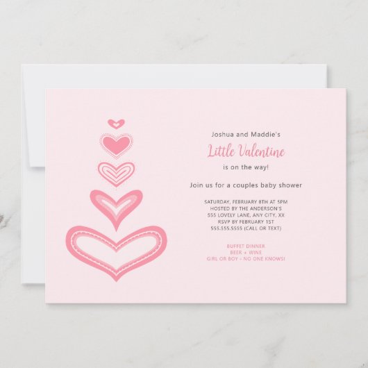 Kleine Valentijn koppels baby shower Kaart (Voorkant)