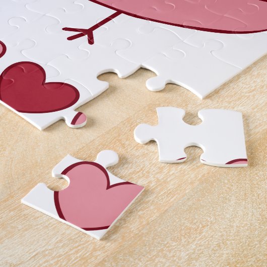 Kleine Valentijn kuiken aangepaste puzzel (Zijkant)