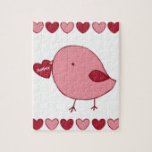 Kleine Valentijn kuiken aangepaste puzzel (Verticaal)