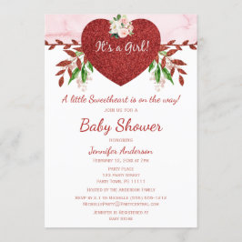 Kleine Valentijn Meisje Baby shower Kaart