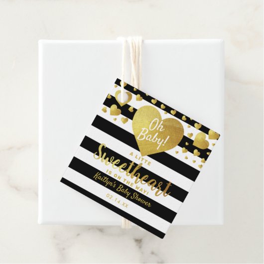 Kleine Valentijnsdag Baby shower Bedankjes Labels (In situ)