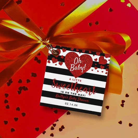 Kleine Valentijnsdag Baby shower Bedankjes Labels