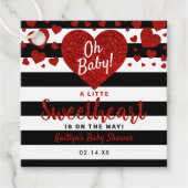 Kleine Valentijnsdag Baby shower Bedankjes Labels (Voorkant)