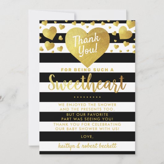 Kleine Valentijnsdag Baby shower Bedankkaart (Voorkant)