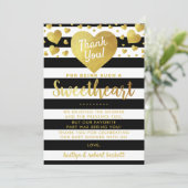 Kleine Valentijnsdag Baby shower Bedankkaart (Staand voorkant)