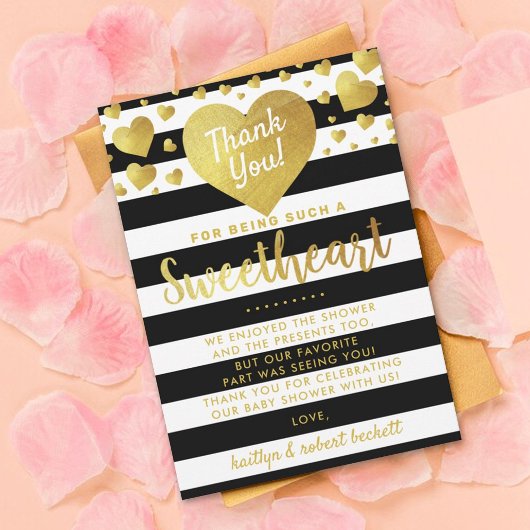 Kleine Valentijnsdag Baby shower Bedankkaart