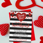 Kleine Valentijnsdag Baby shower Bedankkaart