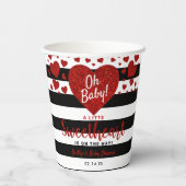 Kleine Valentijnsdag Baby shower Papieren Bekers (Achterkant)