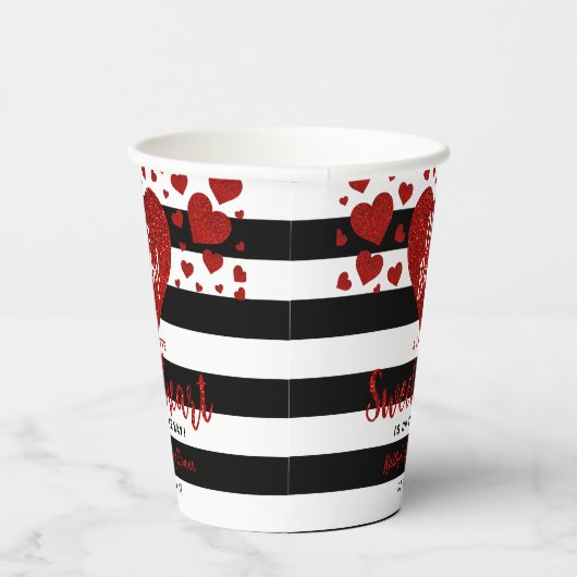 Kleine Valentijnsdag Baby shower Papieren Bekers (Rechts)