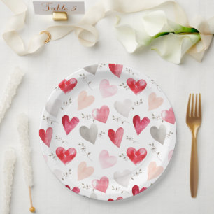 Kleine Valentijnsdag Baby shower Papieren Bordje