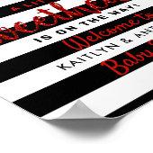 Kleine Valentijnsdag Baby shower Poster (Hoek)