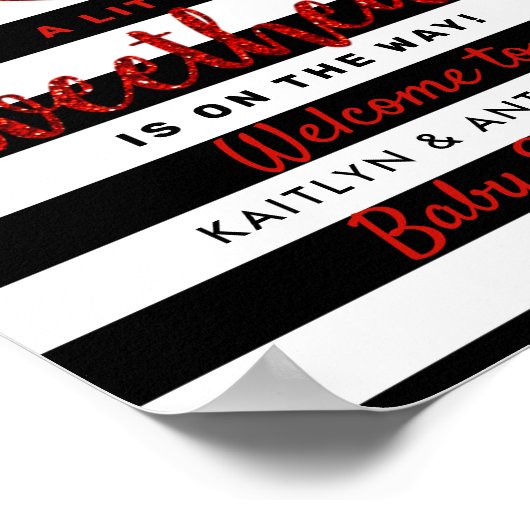 Kleine Valentijnsdag Baby shower Poster (Hoek)