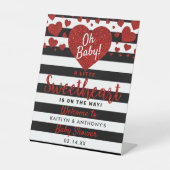 Kleine Valentijnsdag Baby shower Reclamebord Met Voetstuk (Voorkant)