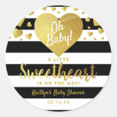 Kleine Valentijnsdag Baby shower Ronde Sticker (Voorkant)