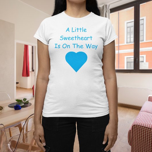 Kleine Valentijnsdag Zwangerschap T-shirt