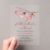 Kleine Valentijnse Baby showers Acryl Uitnodigingen (Insitu (Draagbaar))