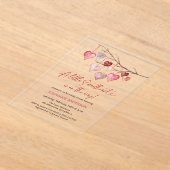 Kleine Valentijnse Baby showers Acryl Uitnodigingen (Laagn)