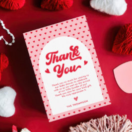 Kleine Valentijnse Baby showers Bedankkaart