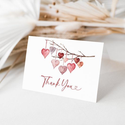 Kleine Valentijnse Baby showers Bedankkaart