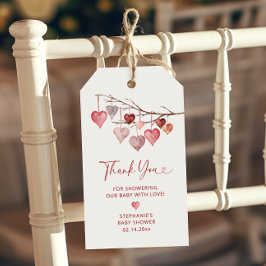 Kleine Valentijnse Baby showers Cadeaulabel