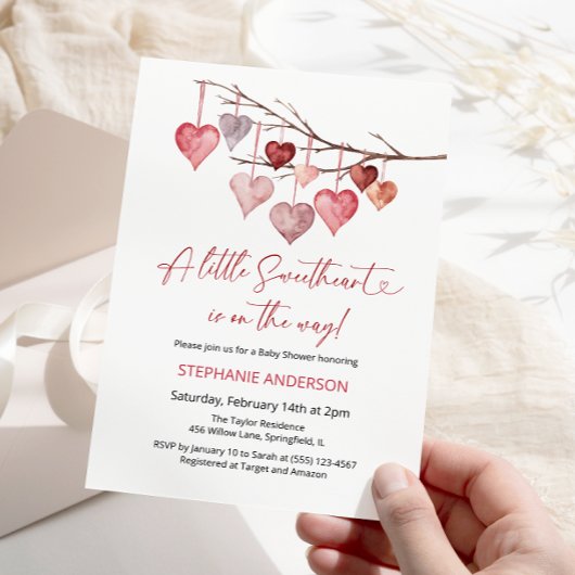 Kleine Valentijnse Baby showers Kaart