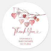 Kleine Valentijnse Baby showers Ronde Sticker (Voorkant)