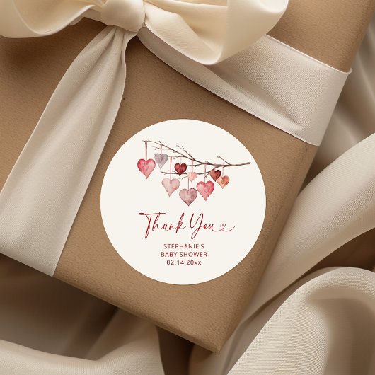 Kleine Valentijnse Baby showers Ronde Sticker