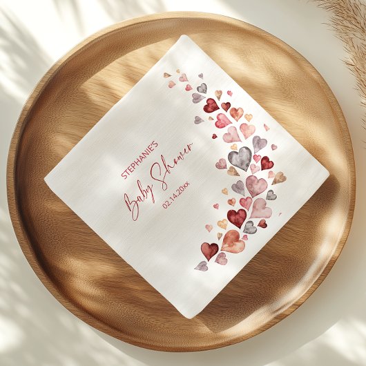 Kleine Valentijnse Baby showers Servet