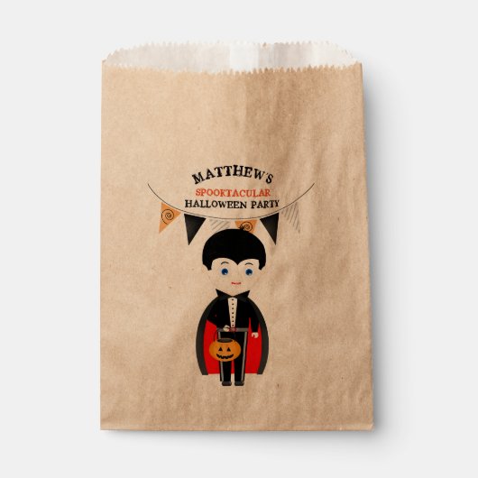 Kleine Vampier Halloween Party Bedankzakje (Voorkant)