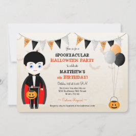 Kleine Vampier Halloween Party Kaart