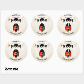 Kleine Vampier Halloween Party Ronde Sticker (Vel)